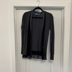 Simply Vera Vera Wang Black and Gray Cardigan